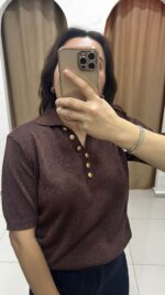 Acı Kahve Simli Bluz