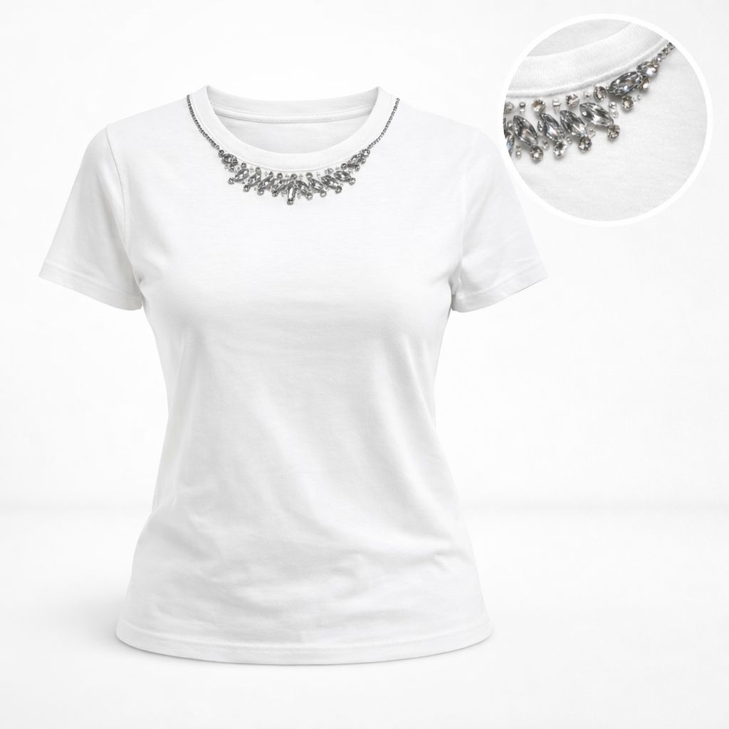 a11f0d0f-6582-49bb-b84e-492d60d14dfe Orj Marka Taş Yaka T-shirt - Görsel 1