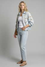 Tencel Kumaş Jean Ceket - Görsel 2